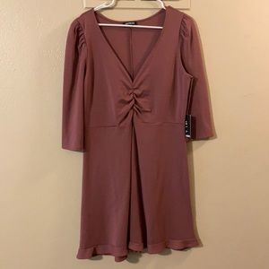 Large Express Mauve long sleeve dress with tags!